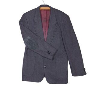 Vintage Cellini Mens Linen Wool Tweed Herringbone Blazer Sport Coat Jacket 40R